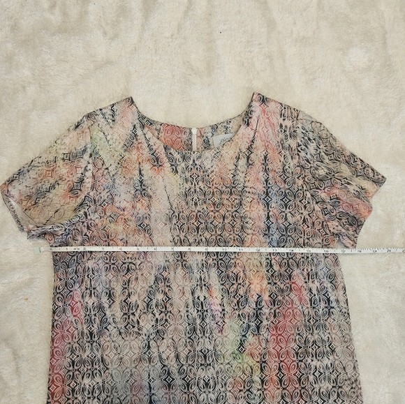 NEW Short Sleeve Dress Size M Pastel Contemporary Minimalist Colorful Feminine - Picture 9 of 12